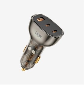 Resim C506 Şeffaf 80w Çift Pd 30+20w & Qc 30w Süper Hızlı Araç Şarj C Siyah 