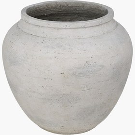 Resim Yuvarlak Gövde Saksı Beyaz S 36X36X32cm 