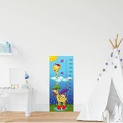 Resim ASİTAN Çocuk Odası Bebek Odası Boy Ölçer Boy Cetveli Sticker Zürafa 