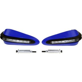 Resim Evrensel Motosiklet Led Sinyalli Elcik Koruma Mavi 