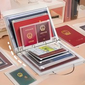 Resim A4/B5 Gevşek Yaprak Tasarımı ile Çok Boyutlu Belge Depolama Albümü, Ofis ve Ev Ortamlarında Önemli Belgeleri, Faturaları ve Dosyaları Düzenlemek İçin Uygun. 