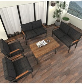 Resim Mygusi Hayal Kanepe Koltuk Takımı Metal - 2+2+1+1+masali Antrasit 