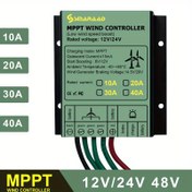 Resim 1pc SMARAAD MPPT Rüzgar Şarj Kontrol Cihazı, 30A 40A Düşük Gerilim 12V 24V 48V, Kalıcı Manyetik Jeneratör Regülatörü Hidrolik Rüzgar Türbini, Sert Bağlantı Güç Kaynağı, Batarya Gerekmez 
