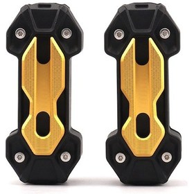 Resim Motosiklet Korumalı Koruma Blokları 22-25mm Çaplı, Yırtılma Dayanıklı Abs+alüminyum, Gold Rengi, Kırılmaya Dayanıklı Ve Zengin Görünüm Sağlar 