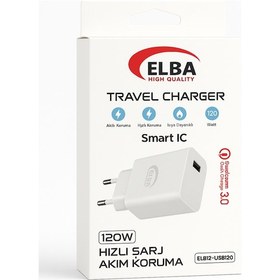 Resim Elba ELB12 Elb- USB120 120W 3.4A Hızlı Şarj Akım Koruma Isıya Dayanıklı Adaptör 