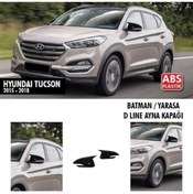 Resim BatmanGarage Tucson Batman Yarasa Ayna Kapağı Piano Black / 2015-2018 