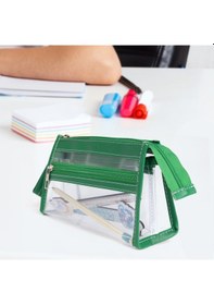 Resim Vukı Kalem Cantası 3 Bolme Derı+pvc Yes Vk-0119-07 