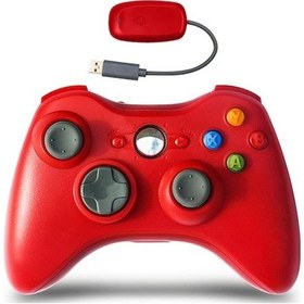 Resim Kırmızı X-360 2.4g Kablosuz Oyun Kolu - Ergonomik Tasarım, Xbox360 İçin Kumanda Pil Dahil Değil 