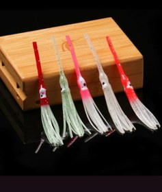 Resim Eagenset Fosforlu Glow Silikon Kalamar Yapay Yem 9 cm 5 Adet 