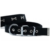 Resim Doggie Konfor Dokuma Kemikli Boyun Tasması Siyah 2.5 42-50 Cm Dsbt-2562 L Çok Renkli 