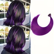 Resim 10 adet Gökkuşağı I-Tip Saç Uzantısı 40.64cm | Klipsli Önceden Bağlanmış Sentetik Wefts - Cosplay Festival Boho Dreads için Isıya Dayanıklı (Glue Gerektirmez) 