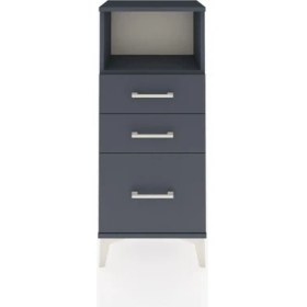 Resim Arges Komodin Tek Raflı 3 Çekmeceli 44X30X106 Antrasit-Antrasit 