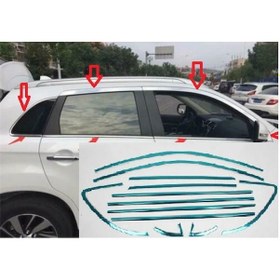 Resim Mıtsubıshı Asx 2010 2017 Cam Çerçevesi Paslanmaz Çelik Krom 