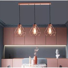 Resim Retro Bakır Kaplama Masa Üstü Sıralı 3 Lü Rustik Dekoratif Sarkı 