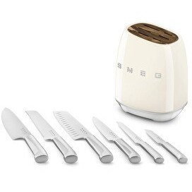 Resim Smeg KBSF02CR 50's Style Standlı Bıçak Seti - Krem 