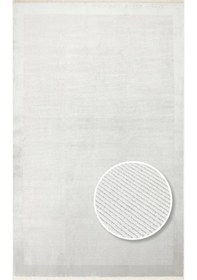 Resim Hoom Rugs Como Nap 02 Grey Viskon & Floş Sık Dokuma Modern Salon Halısı Gri 