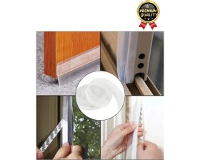 Resim Şeffaf Silikon Rüzgâr Soğuk Böcek Engelleme Cam Kapı Pencere Izolasyon Yalıtım Şerit Bant 5mt 3 Adet 