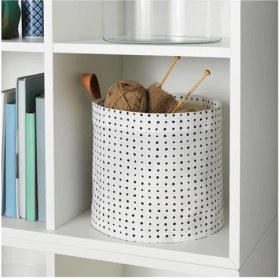 Resim IKEA Siyah Beyaz Çamaşır Sepeti 11 Lt 