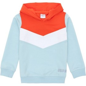 Resim U.S. Polo Assn. Kız Çocuk Su Yeşili Kapüşonlu Sweatshirt 50296288-VR083 