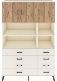 Resim Hyperion Dolap 8 Raflı 8 Çekmeceli 3 Kapaklı 132x44x195 Aytaş... Aytaşı 