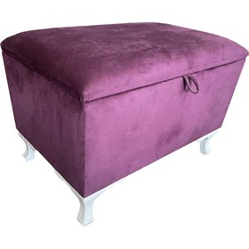 Resim Sandıklı Puf(Bench)-Ayakucu Pufu-80cm-Kadife Kumaş-Tek Parça 