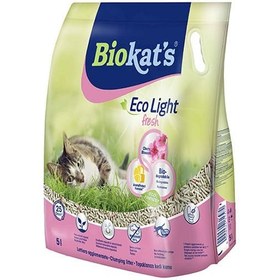 Resim Biokats Eco Light Fresh Cherry Blossom Kiraz Çiceği Kokulu Pelet Kedi Kumu 1 Adet 5 Lt 