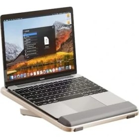 Resim Assess Store Taşınabilir Dizüstü Bilgisayar Standı Bilek Koruma Pedli Aayarlanabilir Yükseklik Kaymaz Padli Dizüstü Bilgisayar Standı/tablet/kitap ve Çizim Tabletleri ile Uyumludur 