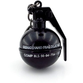 Resim Solfera El Bombası Şeklinde Mühimmat Siyah Ağır Metal Anahtarlık Kc020 