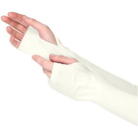 Resim Sonbaharmoda Parmak Geçmeli Penye Esnek Likralı Kolluk 1 Çift Ekru Unisex Ekru 
