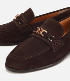 Resim Hotiç Kadın Süet Deri Kahverengi Toka Detaylı Klasik Loafer 01ayh321310a480 01ayh321310a480 Kahverengi 