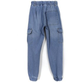 Resim Dobakids Bağcıklı Kargo Cep Erkek Çocuk Jogger Pantolon Mavi 001-0002064 Mavi 