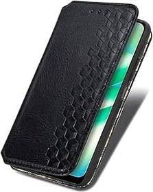 Resim TIANYUE Infinix Note 12 2023 Kılıf, Manyetik Kapaklı Deri Kılıf, Stand fonksiyonu ve Kart Yuvaları, Infinix Note 12 2023 için Tutucu Telefon Kılıfı - Siyah 