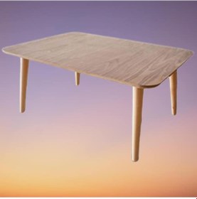 Resim Orta Sehpa Retro Model Kayın Torna Ayak Ve Soft Çizgi Tabla Kapla 