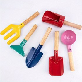 Resim 3 adet/4 adet Bahçe ve Plaj Kürekleri - Toprağı ve Kumları Kazmak İçin Metal Kürek Araçları, Rol Yapma Tarımı, Eğlenceli Bitki Dikim Aktiviteleri, Bahçe Dekorasyonu, Elektrik veya Pil Gerektirmez 