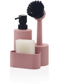 Resim The Mia Round Sıvı Sabunluk Seti Pembe 