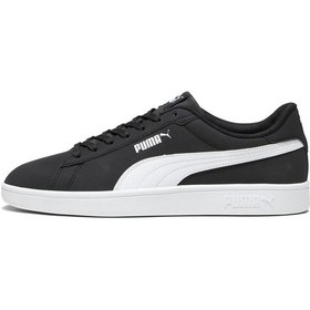 Resim Puma Smash 3.0 Buck Siyah Erkek Sneaker 000000000101909332 Beyaz - Siyah 