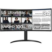 Resim LG 34" Ultrawıde 5ms 100hz Wqhd Curved Monitör 34wr55qc-b 