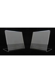Resim KrcDisplay A4 21cmx30cm Masaüstü L Tipi Yatay Pleksi Föylük Broşürlük Fiyatlık 5 Adet 