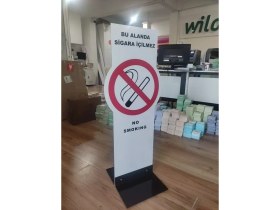 Resim DRK PRINT Sigara Içilmez Levhası Ayaklı 