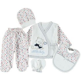 Resim Mdm Yavrulu Ayi Nakişli 5'li Zibin Seti Lacivert 