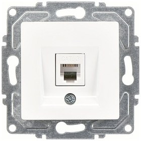 Resim Günsan Eqona Beyaz Nümeris Telefon Prizi (Cat3) Mekanizma 