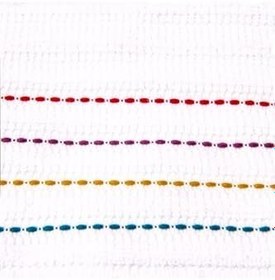 Resim Püsküllü Ayak Havlusu - Beyaz/Renkli - 50X70 Cm 