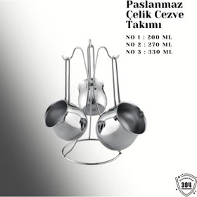 Resim Tombik Cezve Takımı 