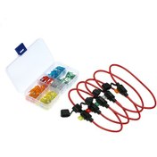 Resim Aubyhe 5 Adet 12 Awg 35a Sigorta Tutucu + 120 Adet Çakmak Sigorta 5a-30a , 12v Araçlar İçin Dayanıklı Su Geçirmez Kutu Seti 