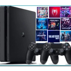 Resim Sony Playstation 4 Silim Kasa 1 Tb 2 Oyun Kolu Kırık Versiyon (12. 02) Ithalatçı Garantili 