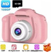 Resim Pembe Renk Mini 1080p Hd Çocuk Kamera Dijital Fotoğraf Makinesi 2.0 Inç Ekran Torima