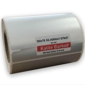 Resim Kalite Barkod 100X75 Silvermat Etiket Rulo Demirbaş Etiketi 