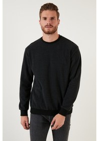 Resim Buratti Slim Fit Bisiklet Yaka Pamuklu Erkek Kazak 456201 Antrasit 