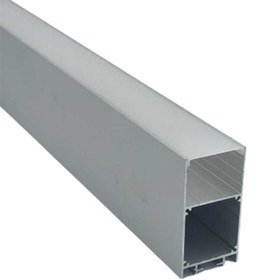 Resim Ledarmy LED Alüminyum Profil Siyah Kasa 1 Metre 85x85mm Opak Pleksi Kapak Yan Kapak Montaj Yayı 8413 