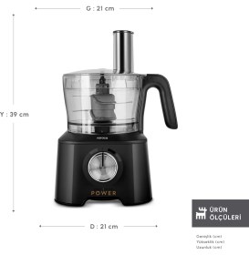 Resim Karaca Mastermaid Power 10 In 1 Mutfak Robotu Black 